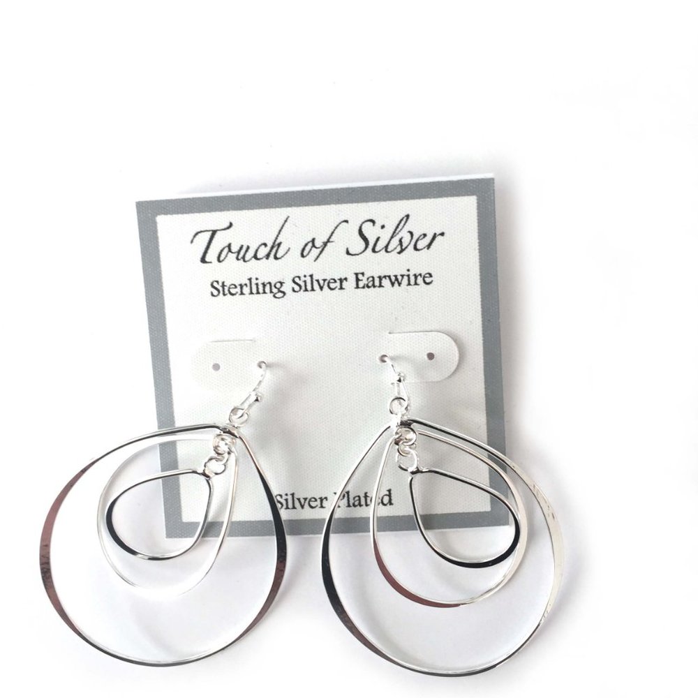 Touch of Silver Orbital Drop Earrings